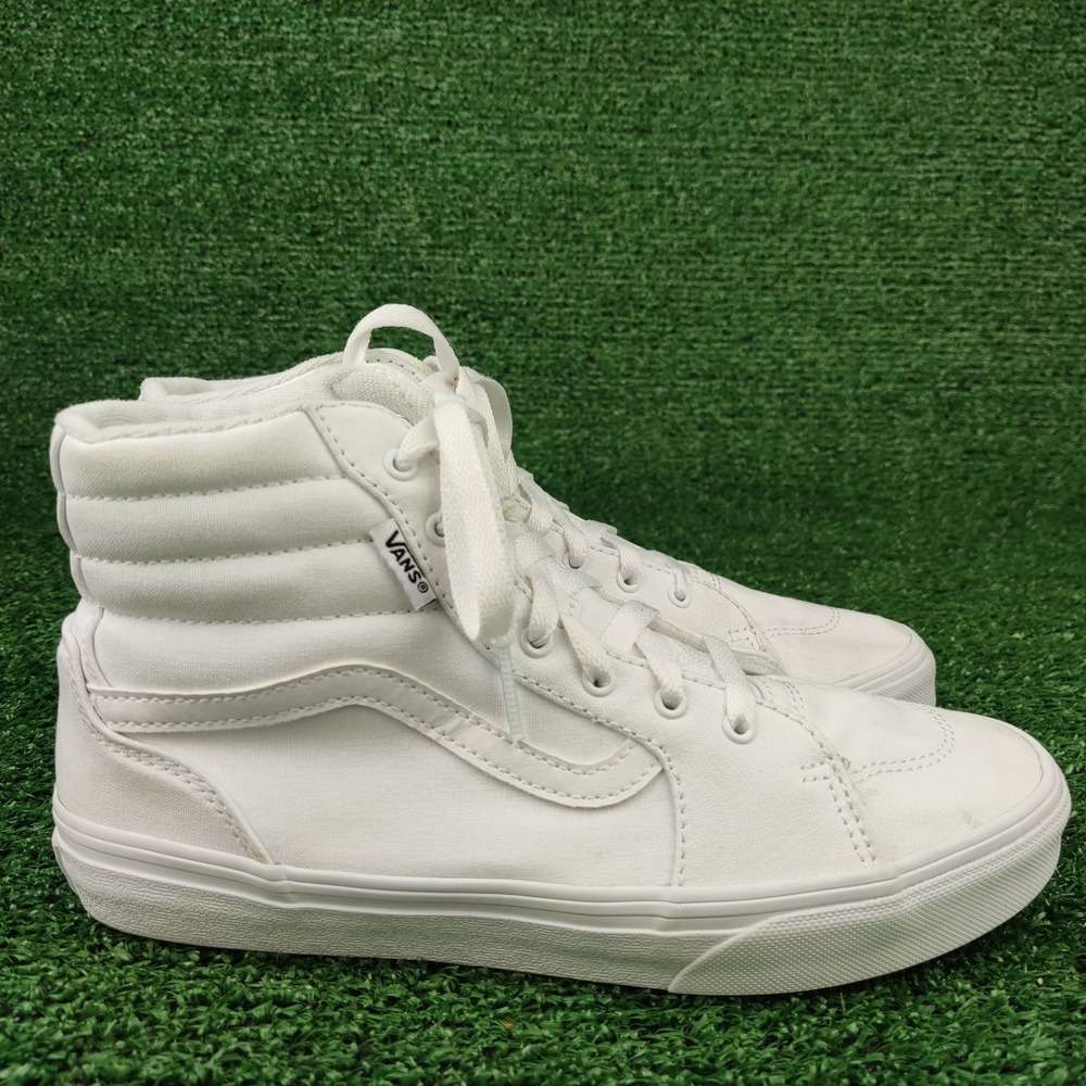 Vans Sneakers Youth 5.5 White Sk8-Hi High Top Canvas Skate Shoes 721356